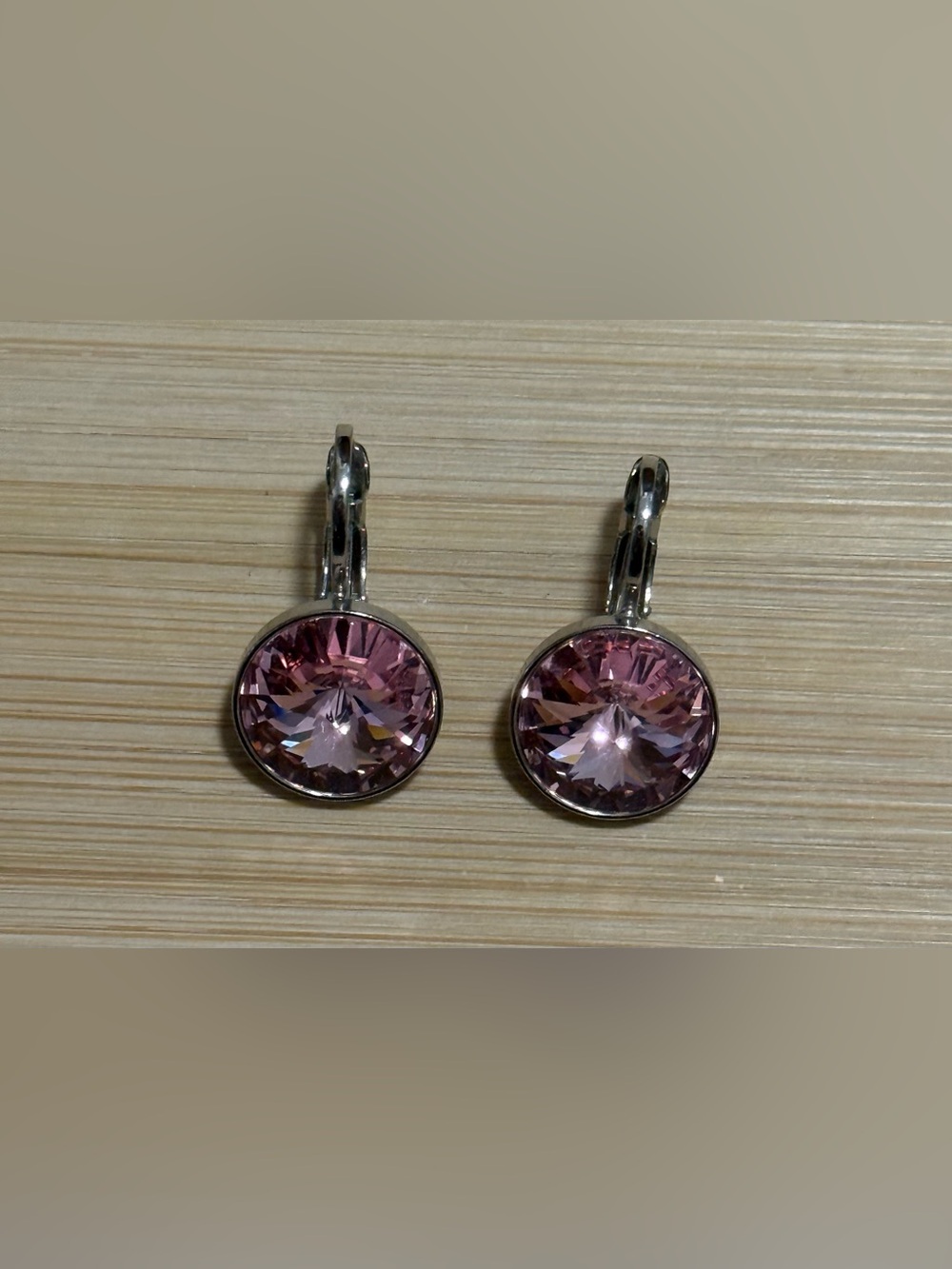 Pink Crystal Drop Earrings